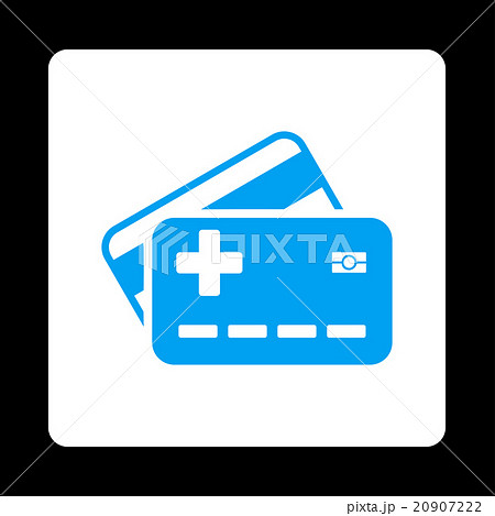Medical Insurance Cards Flat Button 20907222