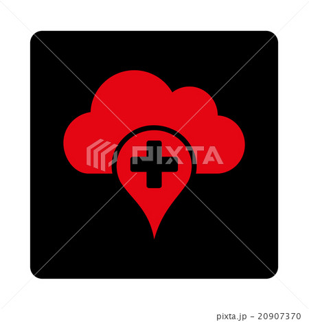 Medical Cloud Flat Button Medical Cloud Flat Button 20907370