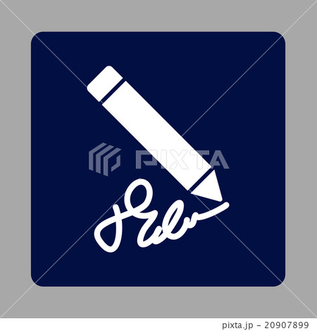 Writing Pencil Rounded Square Button Writing Pencil Rounded Square Button 20907899