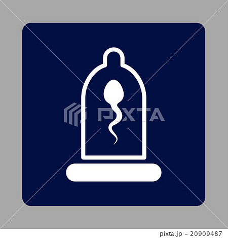 Sperm In Protection Rounded Square Button 20909487