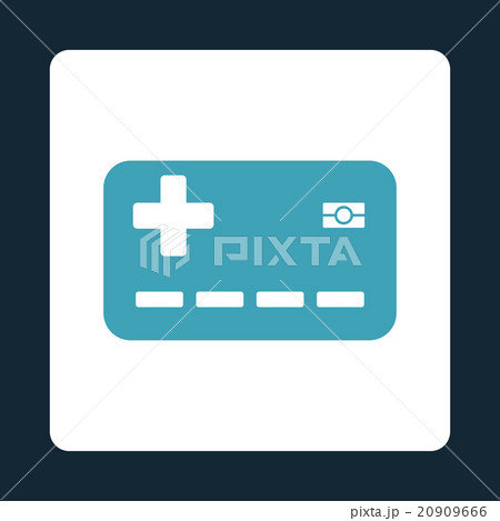 Medical Insurance Card Flat Button Medical Insurance Card Flat Button 20909666