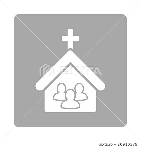 Church Rounded Square Button 20910579