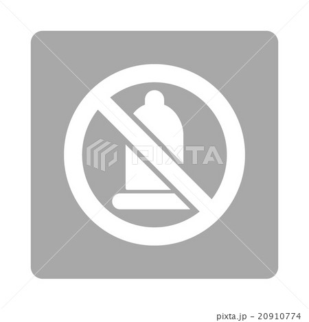 Banned Rubber Rounded Square Button 20910774