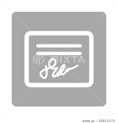 Mail Attachment Rounded Square Button 20911373