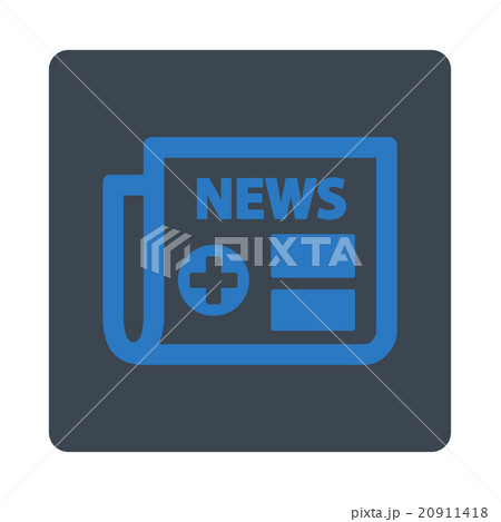 Medical Newspaper Flat Button 20911418