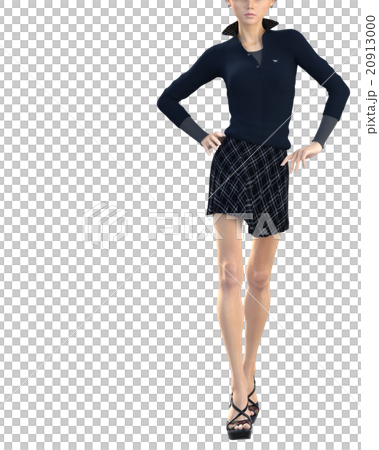 模型走路perming3DCG插圖素材 20913000