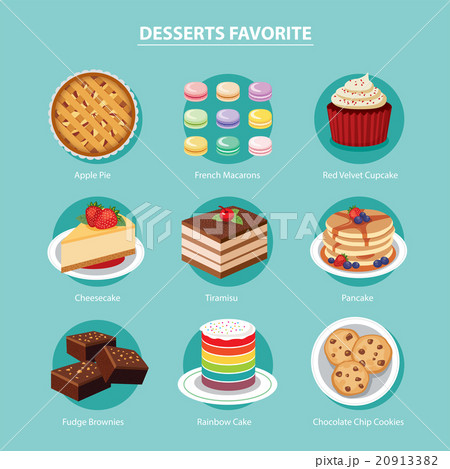 vector desserts favorite set flat design vector desserts favorite set flat design 20913382