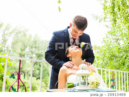 beautiful gorgeous bride and stylish groom on beautiful gorgeous bride and stylish groom on 20913469