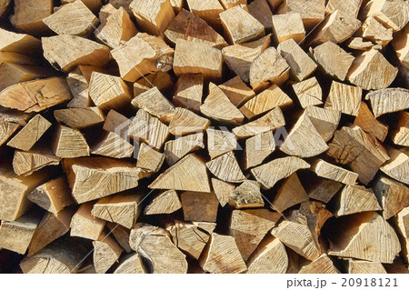 Background of dry chopped firewood Background of dry chopped firewood 20918121