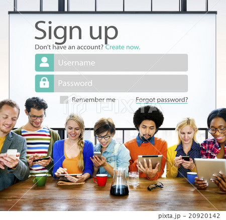 Sign Up Usename Password Log In Protection Concept Sign Up Usename Password Log In Protection Concept 20920142