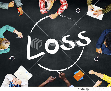 Loss Recession Deduction Financial Crisis Concept Loss Recession Deduction Financial Crisis Concept 20920789