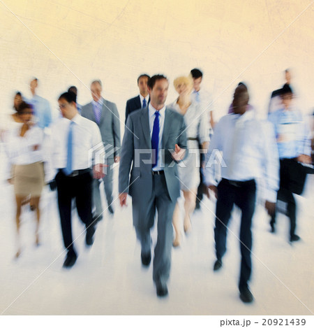 Large Group of Business People Walking Large Group of Business People Walking 20921439