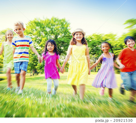 Children Kids Friendship Walking Happiness Concept 20921530