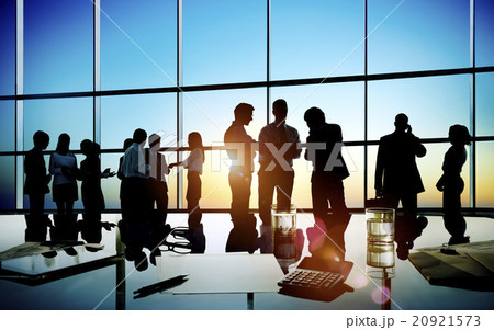 Business People Discussion Communication Cityscape Meeting Conce 20921573