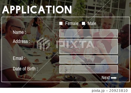 Application Form Interface Webpage Register Concept 20923810