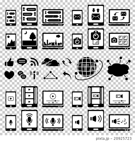 ソーシャルメディア アイコン セットのイラスト素材 [20925723] - PIXTA