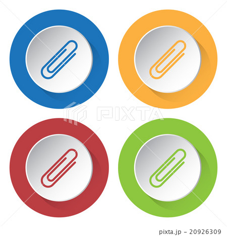 set of four icons - paper clip 20926309