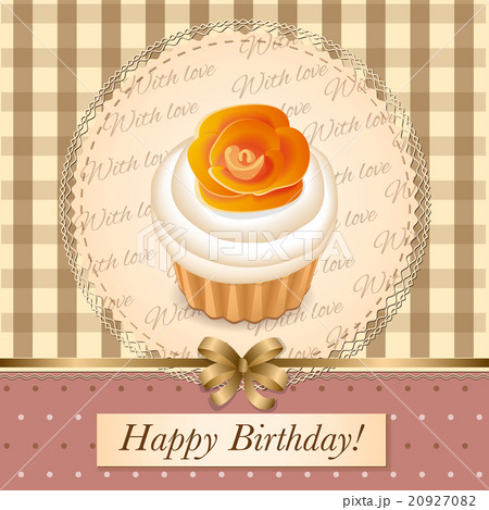 birthday card with cupcake 20927082