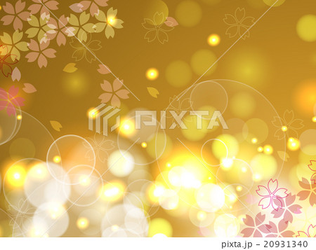 金の背景の桜　地模様無し 20931340