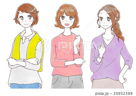 女性 グループのイラスト素材 9323