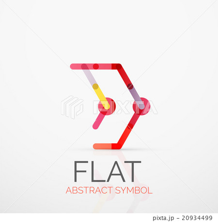 Logo - abstract minimalistic linear flat design 20934499