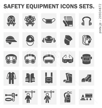 Safety equipment icons Safety equipment icons 20934872
