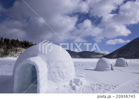 厳冬期の然別湖 20936745