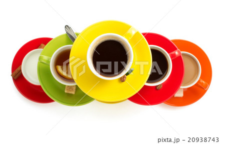 cup of coffee on white cup of coffee on white 20938743