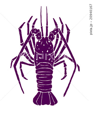 伊勢海老のイラストのイラスト素材