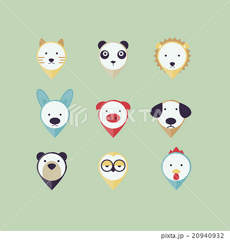 Animal Map Pin Collection 20940932