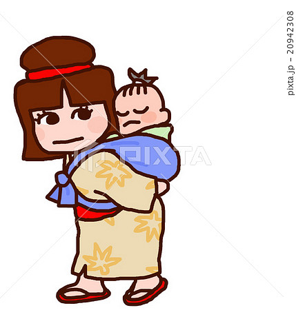 子守をする女の子 子守をする女の子 20942308