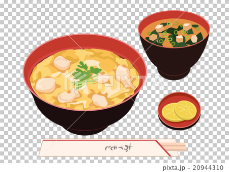 親子丼と豆腐とわかめの味噌汁セット 20944310