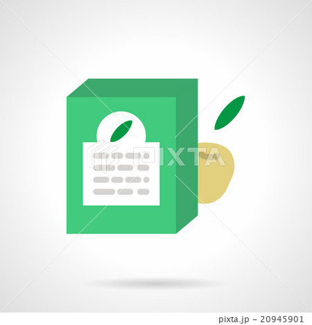 Fruit milk formula flat color design vector icon 20945901