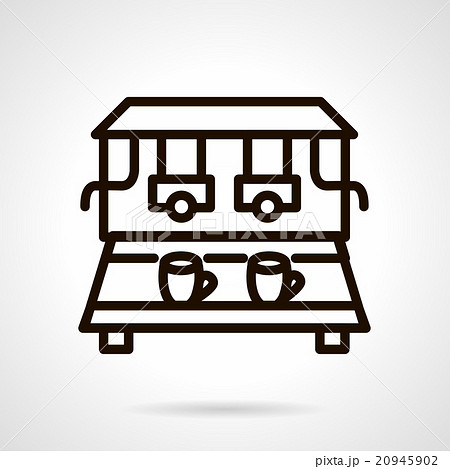 Coffee machine black line design vector icon Coffee machine black line design vector icon 20945902
