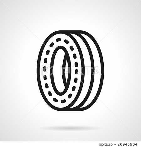 Wheel for skateboard black line design vector icon Wheel for skateboard black line design vector icon 20945904