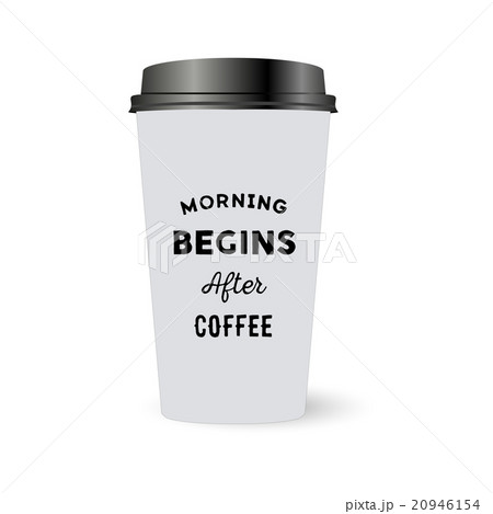 Plastic cup of coffee with an inscription 20946154