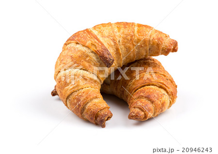 Croissant over white background Croissant over white background 20946243