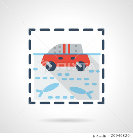 Flood flat color design vector icon 20946320
