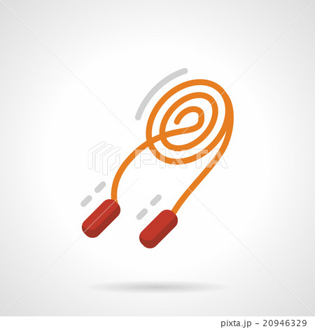 Skipping rope flat color design vector icon Skipping rope flat color design vector icon 20946329