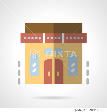 Library flat color design vector icon Library flat color design vector icon 20946332