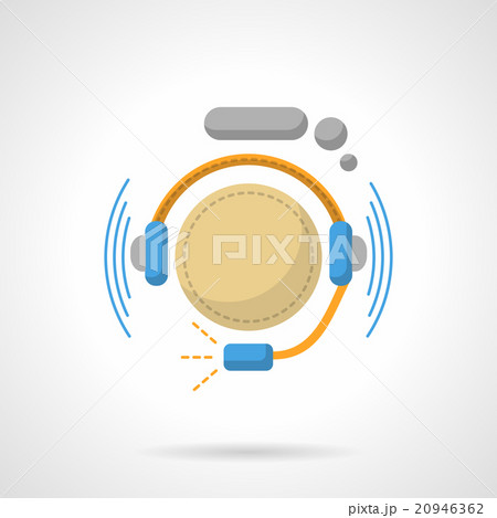 Hotline flat color design vector icon Hotline flat color design vector icon 20946362