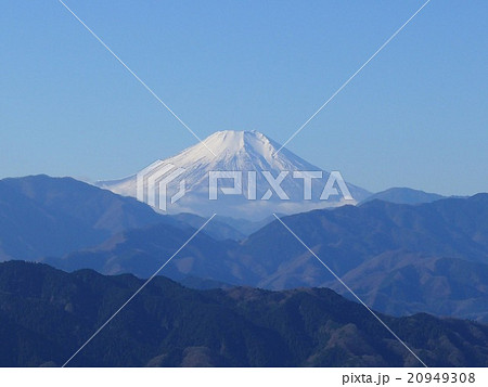 高尾山頂上から眺める富士山 20949308