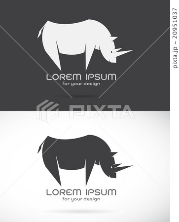 Vector image of an rhino design  20951037