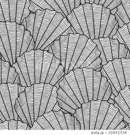Marine seamless pattern with stylized seashells Marine seamless pattern with stylized seashells 20953358