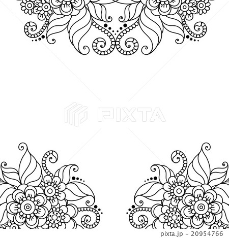 Flower vector ornament frame Flower vector ornament frame 20954766