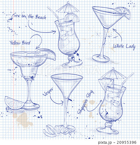 New Era Cocktail Set  on a notebook page New Era Cocktail Set  on a notebook page 20955396