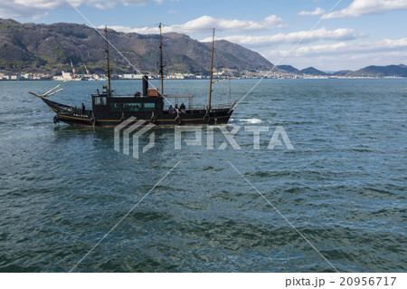 仙酔島連絡船 鞆の浦 広島県 福山の写真素材