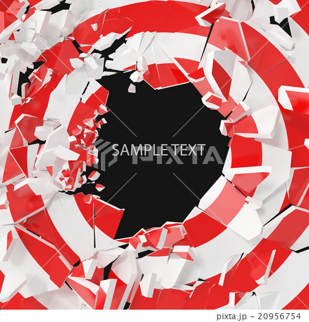 crack target with a hole in the center. 20956754