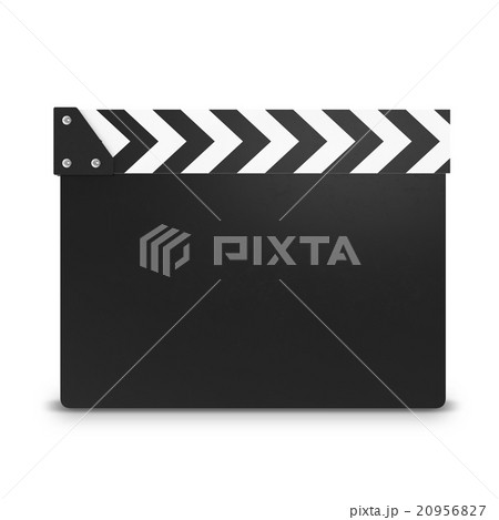 movie clapper board isolated on white background. 20956827