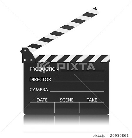 movie clapper board isolated on white background. movie clapper board isolated on white background. 20956861